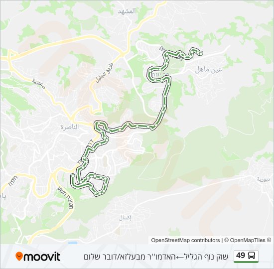 49 Bus Line Map