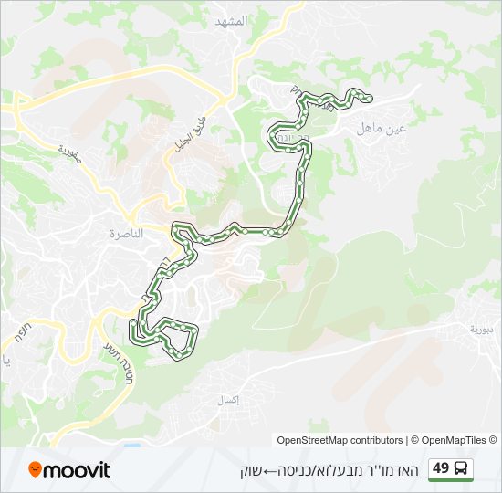 49 Bus Line Map