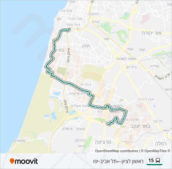 Автобус 15: карта маршрута