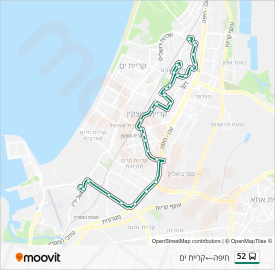 52 Bus Line Map