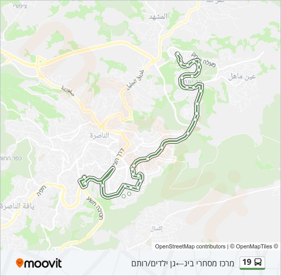 19 Bus Line Map