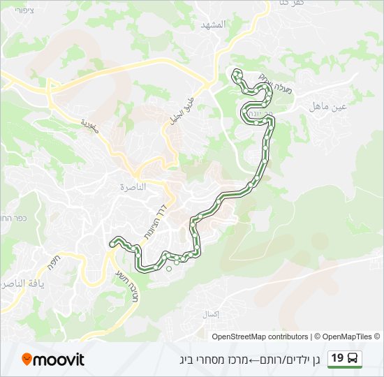 19 Bus Line Map