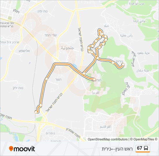 67 Bus Line Map