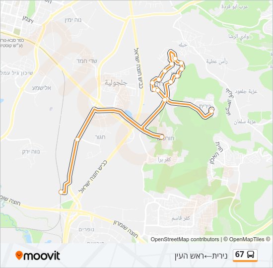 67 Bus Line Map
