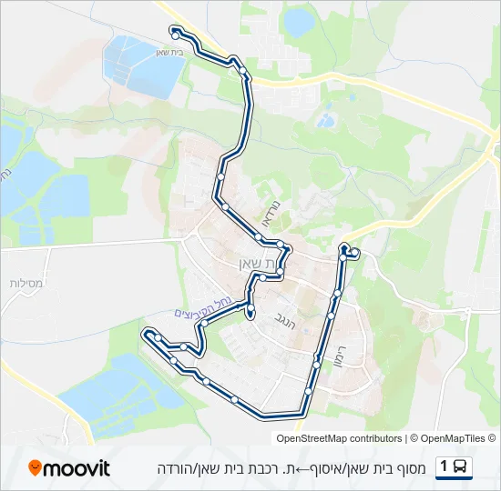 1 Bus Line Map