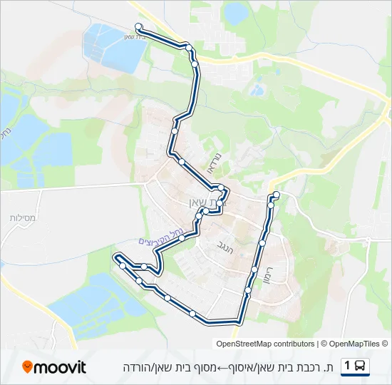 1 Bus Line Map