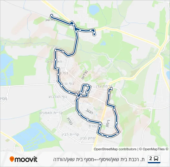 2 Bus Line Map