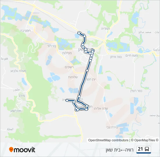 21 Bus Line Map