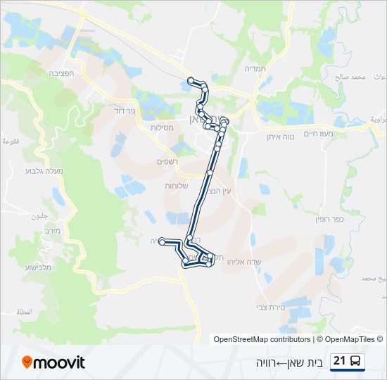 21 Bus Line Map