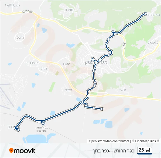 25 Bus Line Map