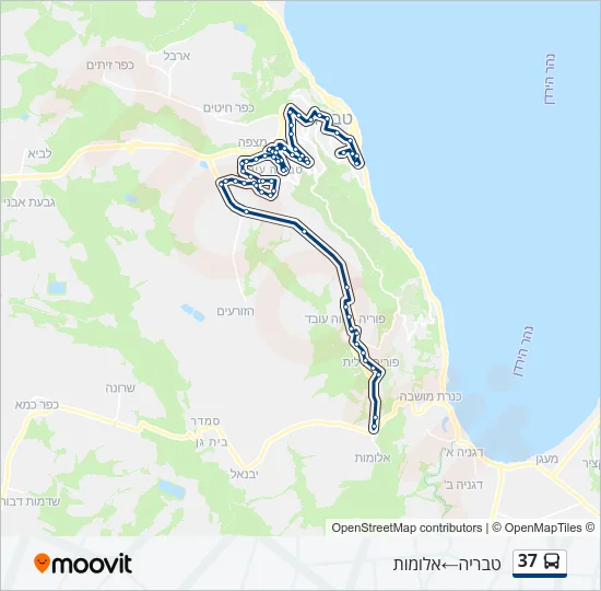 37 Bus Line Map