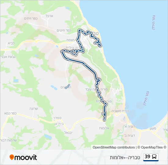 39 Bus Line Map