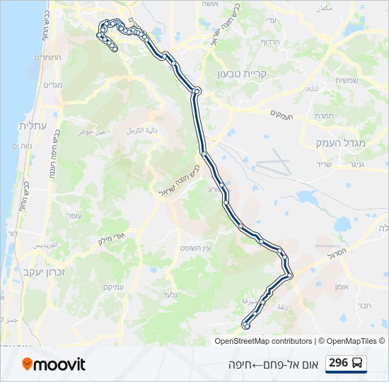 296 bus Line Map