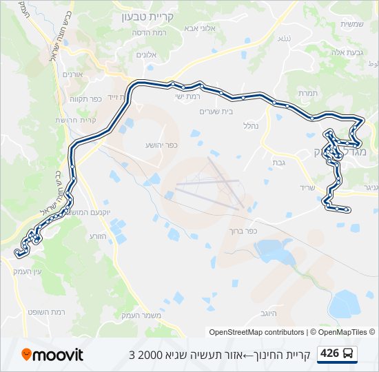 426 bus Line Map