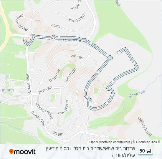 50 Bus Line Map