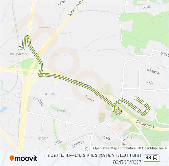 38 Bus Line Map
