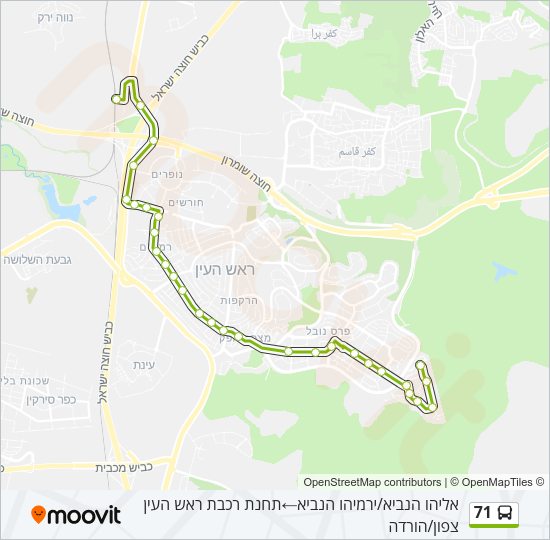 71 Bus Line Map
