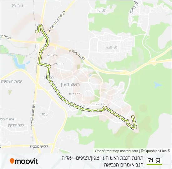71 Bus Line Map