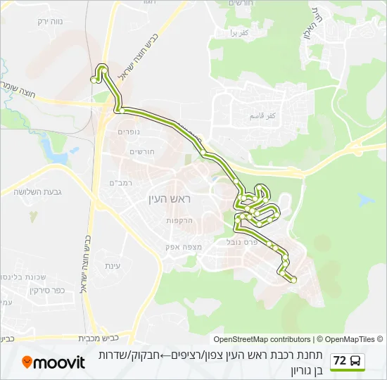72 Bus Line Map