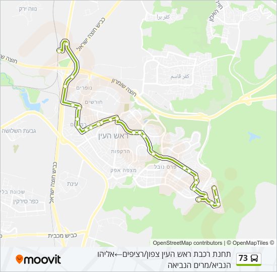 73 Bus Line Map
