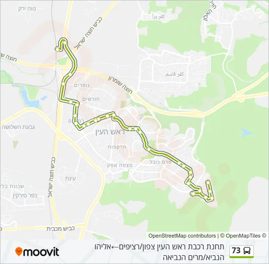 73 Bus Line Map