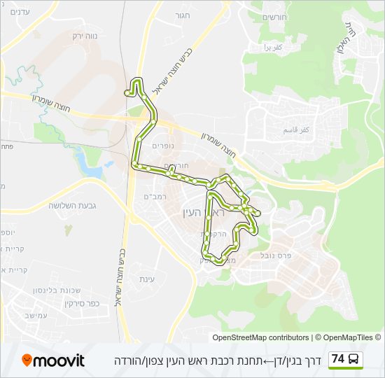 74 Bus Line Map