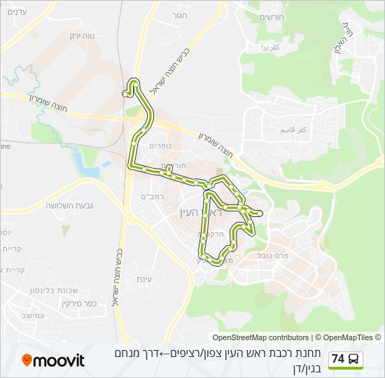 74 Bus Line Map
