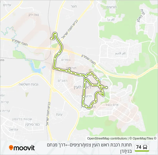 74 Bus Line Map
