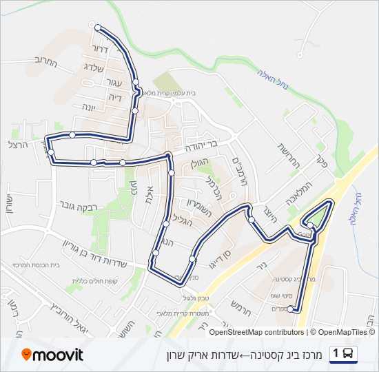 1 Bus Line Map