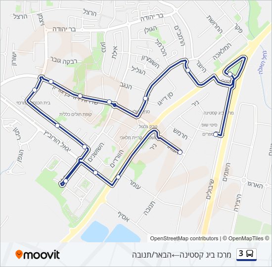 3 Bus Line Map