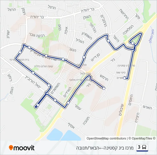 3 Bus Line Map