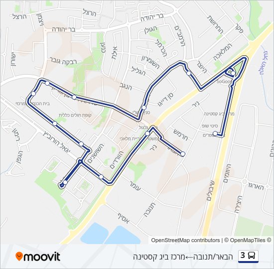 3 Bus Line Map