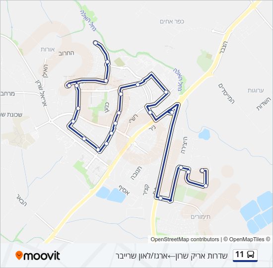 11 Bus Line Map