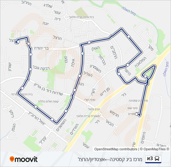 3א Bus Line Map