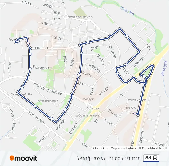 3א Bus Line Map
