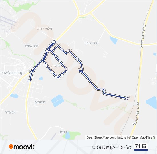 71 Bus Line Map