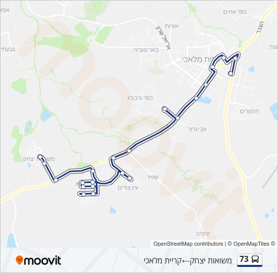 73 Bus Line Map
