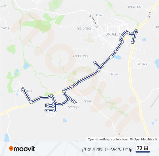 73 Bus Line Map