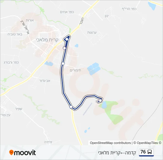 76 Bus Line Map