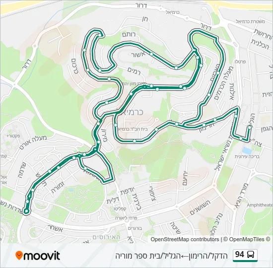94 Bus Line Map