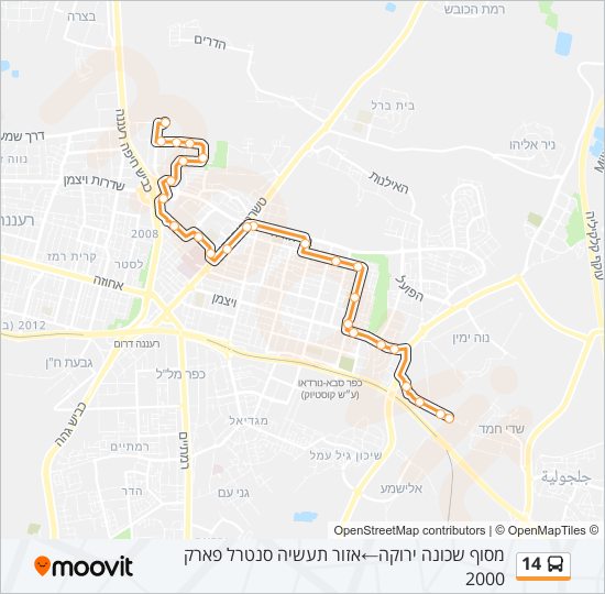 14 bus Line Map