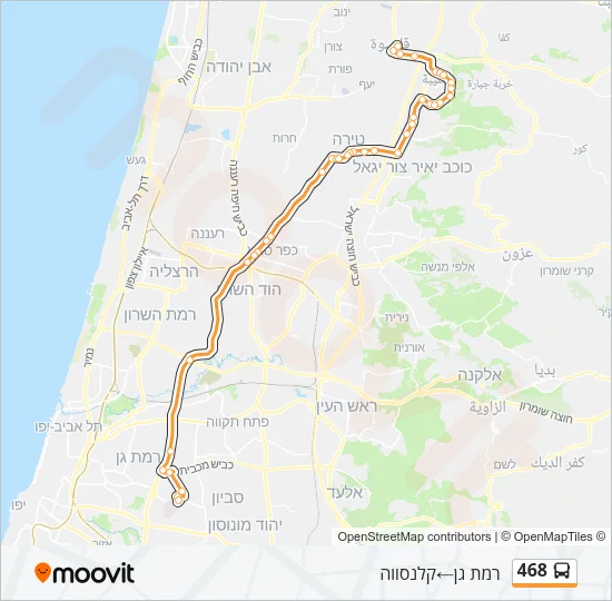 468 Bus Line Map