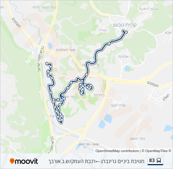 83 bus Line Map