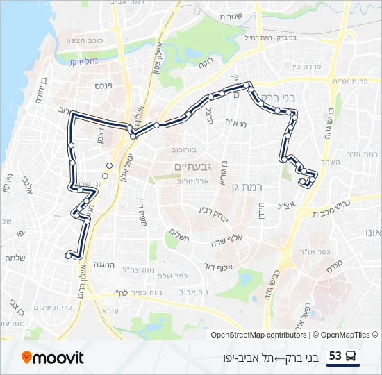 53 Bus Line Map