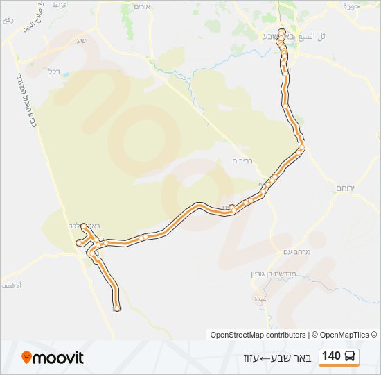 140 bus Line Map