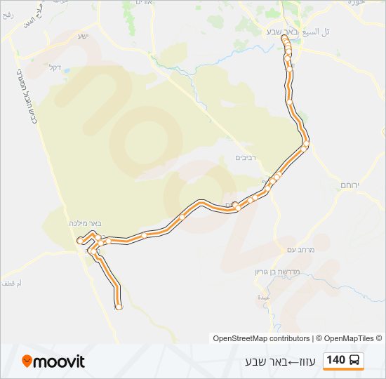 140 bus Line Map