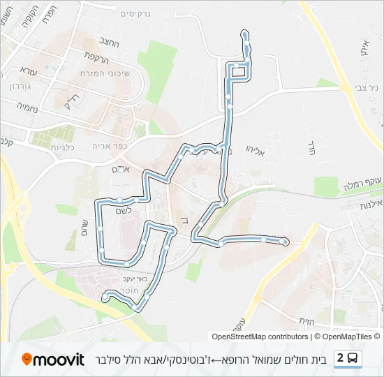 2 Bus Line Map