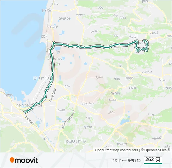 262 Bus Line Map