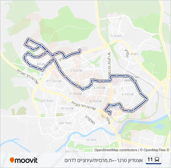 Автобус 11: карта маршрута