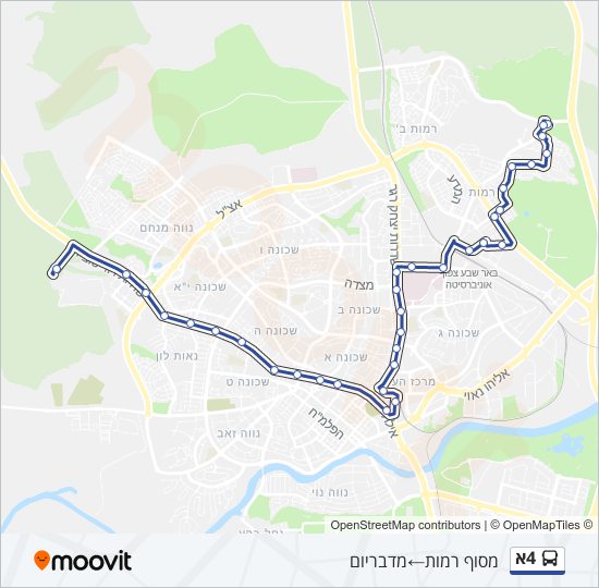 4א bus Line Map